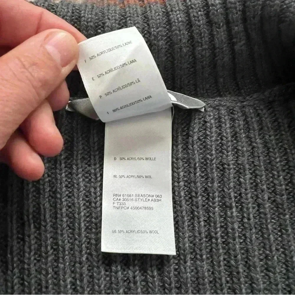 The North Face Sweater Mens Size Large A5 Series Knit Zip-Up Jacket Striped Gray